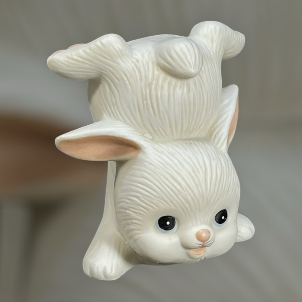 Set of 2🐰Vintage HOMCO #1454 Playful Bunny Rabbit Figurines Ceramic - Picture 12 of 13